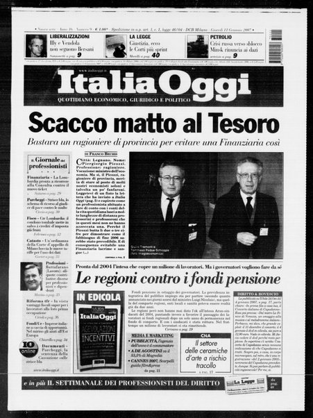 Italia oggi : quotidiano di economia finanza e politica